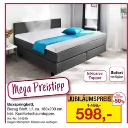 Möbel Inhofer Boxspringbett Angebot