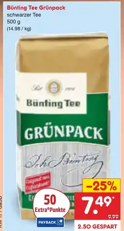 Netto Marken-Discount Bünting tee grünpack Angebot