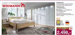 Möbel Inhofer Wiemann schlafzimmer bianco-eiche nachbildung/glas weiß Angebot