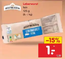 Netto Marken-Discount Hofmaier leberwurst Angebot