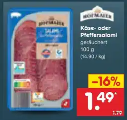 Netto Marken-Discount Käse- oder pfeffersalami Angebot