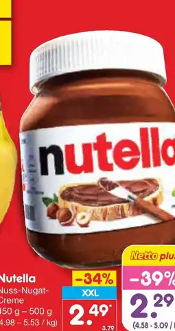 Netto Marken-Discount Nutella nuss-nugat-creme Angebot