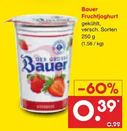 Netto Marken-Discount Bauer fruchtjoghurt Angebot