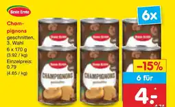 Netto Marken-Discount Beste ernte champignons geschnitten, 3. wahl Angebot