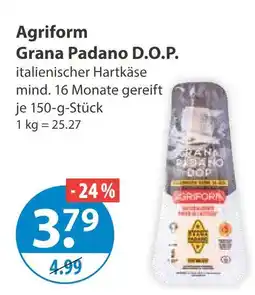 V Markt Agriform grana padano d.o.p Angebot