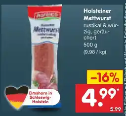 Netto Marken-Discount Holsteiner mettwurst Angebot