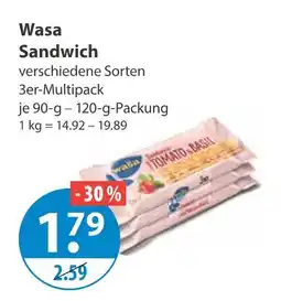 V Markt Wasa sandwich Angebot