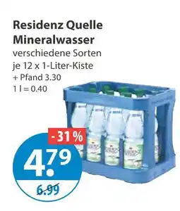 V Markt Residenz quelle mineralwasser Angebot