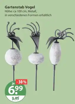 V Markt Gartenstab vogel Angebot