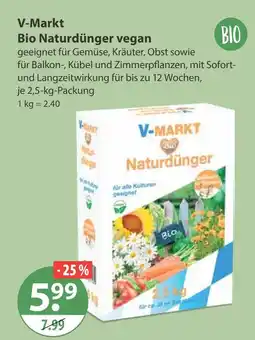 V Markt V-markt bio naturdünger vegan Angebot