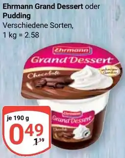 Globus Ehrmann Grand Dessert oder Pudding Angebot
