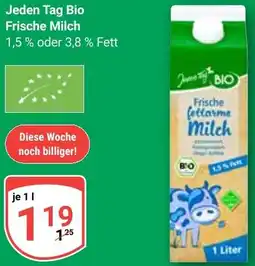 Globus Jeden Tag Bio Frische Milch Angebot