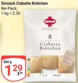 Globus Sinnack Ciabatta Brötchen Angebot