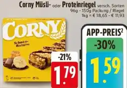 Edeka Corny Müsli- oder Proteinriegel Angebot