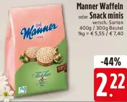 E-Center Manner Waffeln oder Snack minis Angebot