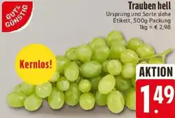 E-Center Gut & Günstig Trauben hell Angebot