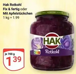 Globus Hak Rotkohl Fix & fertig oder Mit Apfelstückchen Angebot