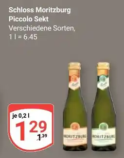 Globus Schloss Moritzburg Piccolo Sekt Angebot