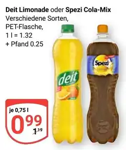 Globus Deit Limonade oder Spezi Cola-Mix Angebot