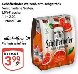 Globus Schöfferhofer Weizenbiermischgetränk Angebot