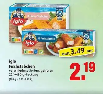 Markant Iglo Fischstäbchen Angebot