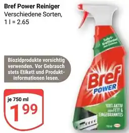 Globus Bref Power Reiniger Angebot