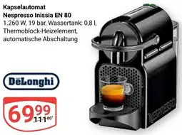 Globus DeLonghi Kapselautomat Nespresso Inissia EN 80 Angebot