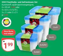Globus OHO Frischhalte und Gefrierdosen-Set Angebot