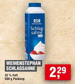 Handelshof Weihenstephan schlagsahne Angebot