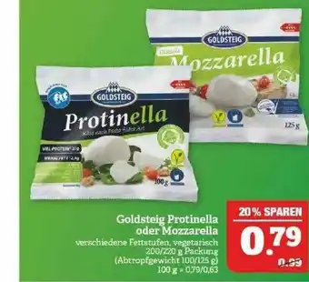 Marktkauf Goldsteig Protinella Oder Mozzarella Angebot