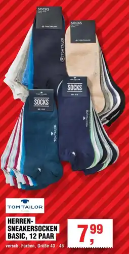 Handelshof TON TAILOR Herren-sneakersocken basic, 12 paar Angebot