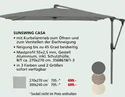 Segmüller Glatz Ampelschirm Sunwing Casa Easy Angebot