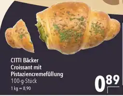 CITTI Markt CITTI Bäcker Croissant mit Pistaziencremefüllung Angebot