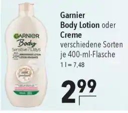 CITTI Markt Garnier Body Lotion oder Creme Angebot