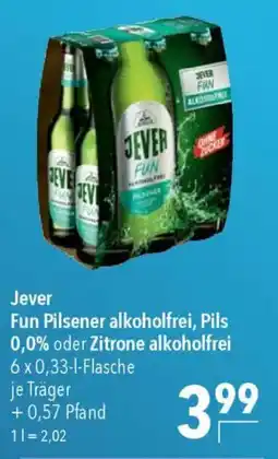 CITTI Markt Jever Fun Pilsener alkoholfrei, Pils 0,0% oder Zitrone alkoholfrei Angebot