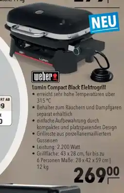CITTI Markt weber Lumin Compact Black Elektrogrill Angebot