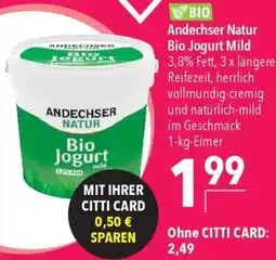 CITTI Markt ANDECHSER NATUR Bio Jogurt mild Angebot