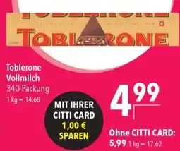 CITTI Markt Toblerone Vollmilch Angebot