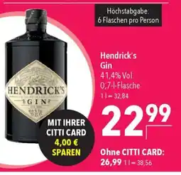CITTI Markt Hendrick's Gin Angebot