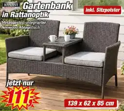 Posten Börse KYNAST Gartenbank in Rattanoptik Angebot