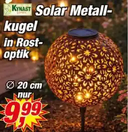 Posten Börse KYNAST Solar Metallkugel in Rostoptik Angebot