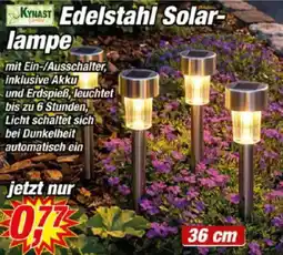Posten Börse KYNAST Edelstahl Solarlampe Angebot
