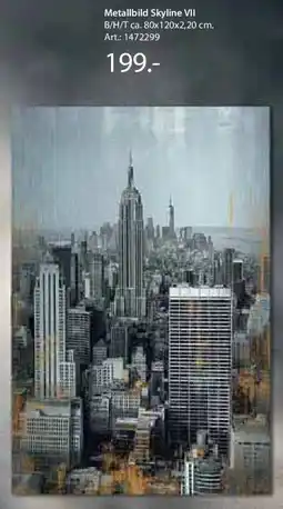Zurbrüggen Metallbild Skyline VII Angebot