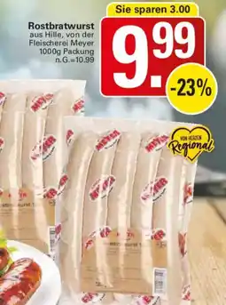 WEZ Rostbratwurst Angebot