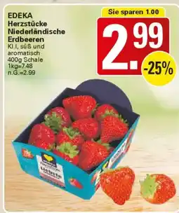 WEZ EDEKA Herzstücke Niederländische Erdbeeren Angebot