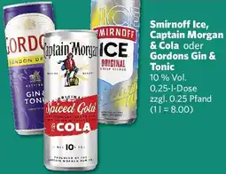Famila Nord West Smirnoff Ice, Captain Morgan & Cola oder Gordons Gin & Tonic Angebot