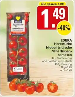 WEZ EDEKA Herzstücke Niederländische Mini Rispentomaten Angebot