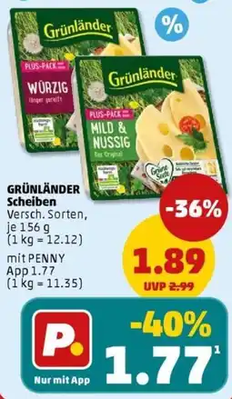 PENNY GRÜNLÄNDER Scheiben Angebot