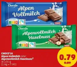 PENNY CHOCO'LA Alpen Vollmilch oder Alpenvollmilch Haselnuss Angebot