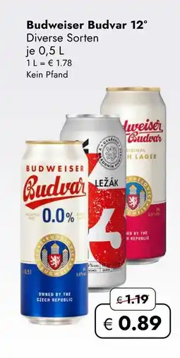 Travel Free Budweiser budvar budweiser budvar 12° Angebot